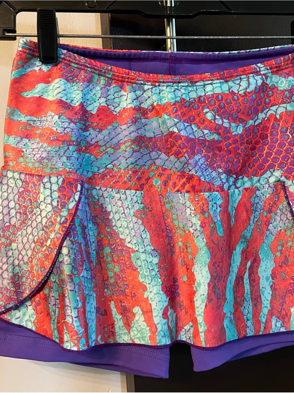 Mana Athletic Skort in a Bright Print with Shorts Underneath